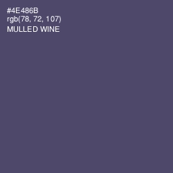 #4E486B - Mulled Wine Color Image